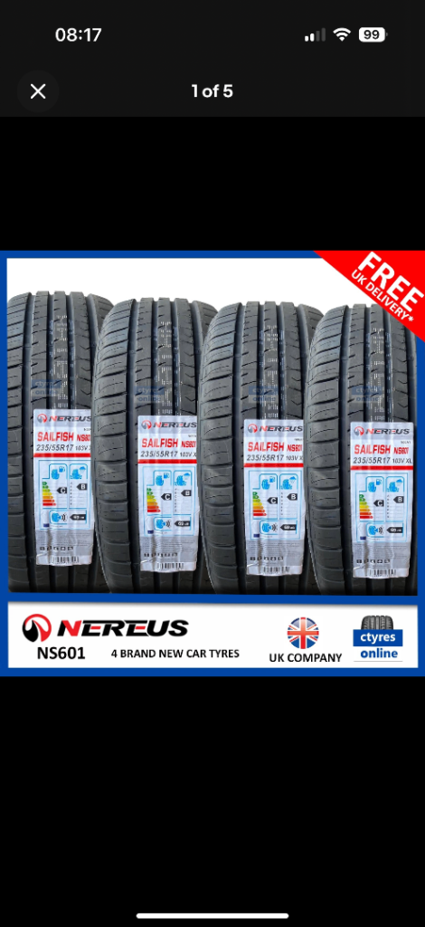 235/55/17 tyres