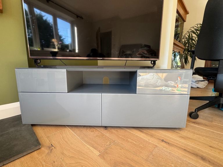 Next grey gloss TV stand