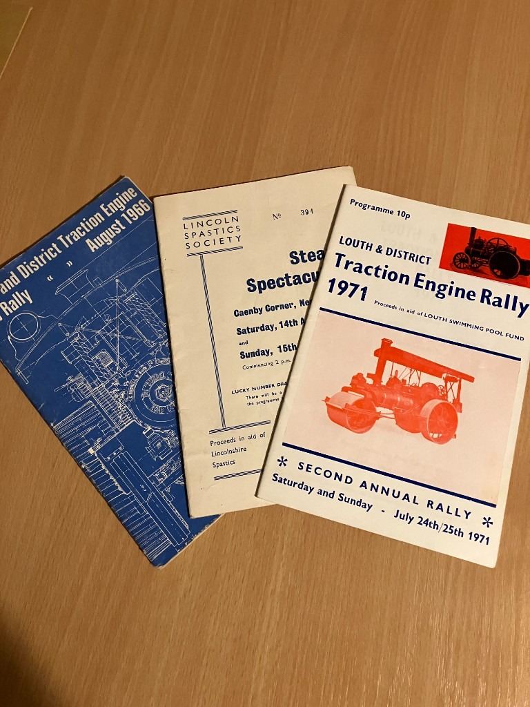 Steam/Traction Engine Rally Pamphlets x3 1960's/70's.