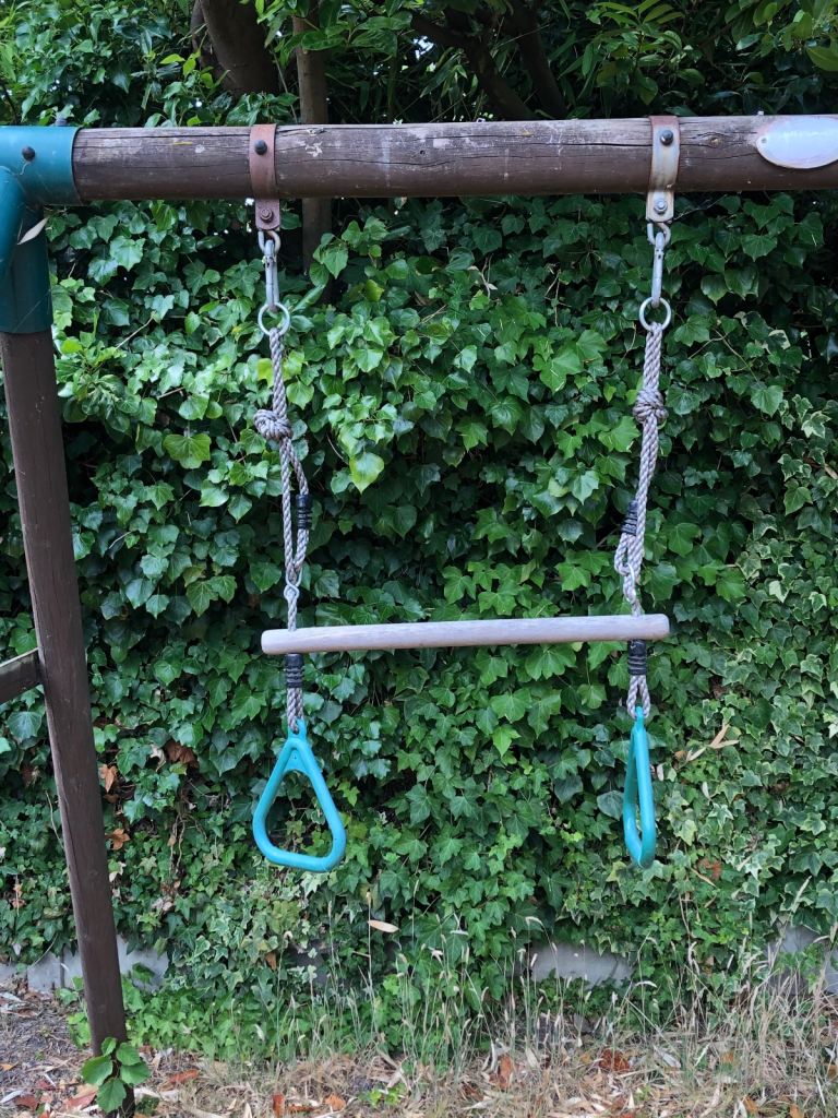 Kids trapeze bar and rope ladder 