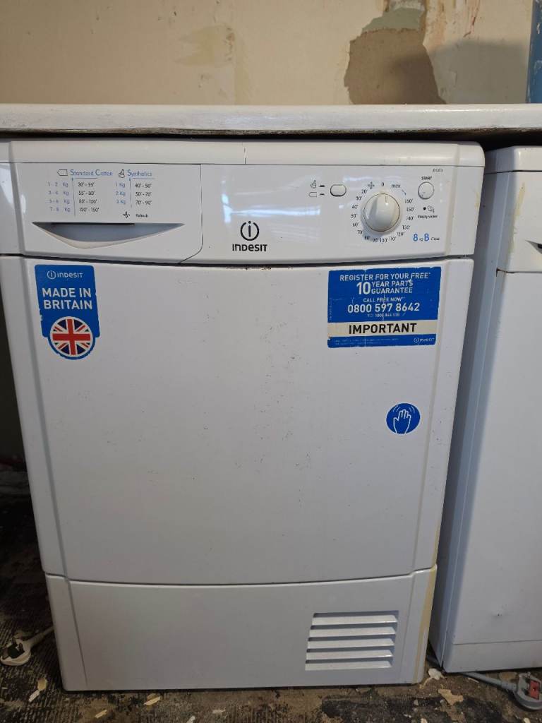 Indesit IDV75 Tumble Dryer – White, Good Condition