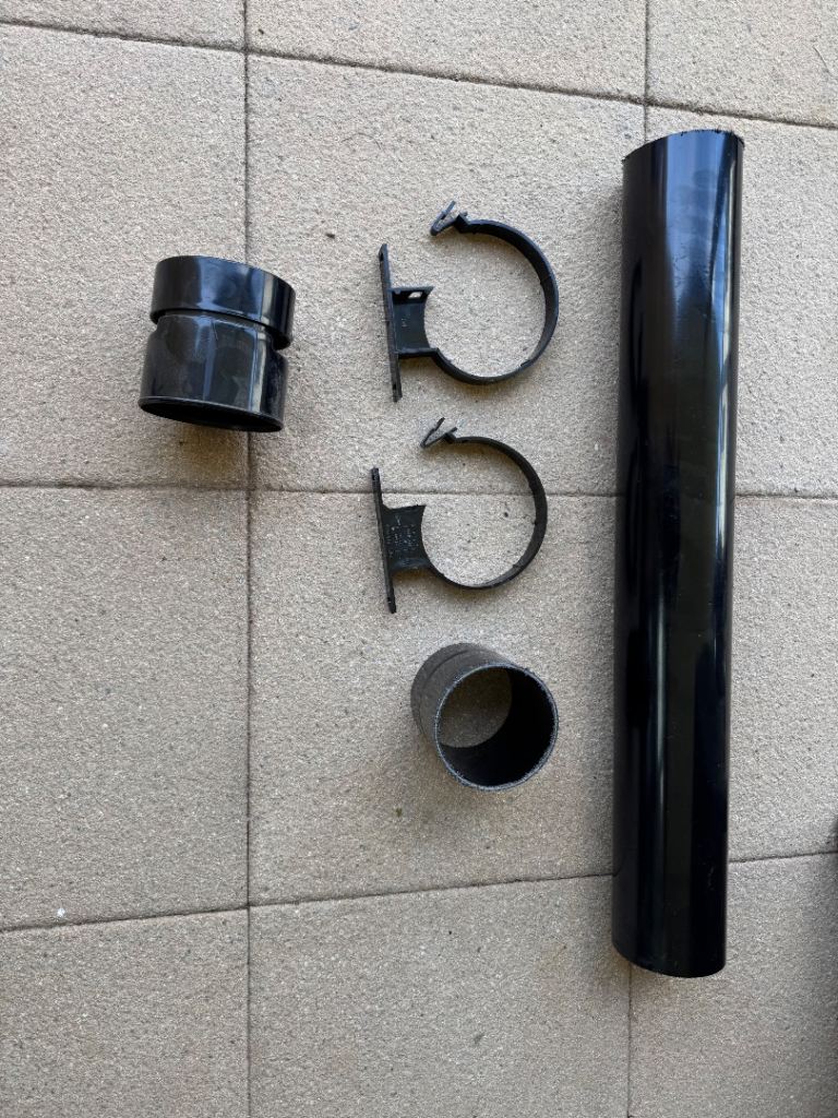 Soil pipe, valve & brackets