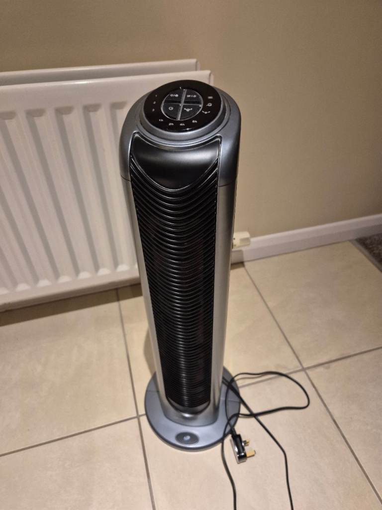 Black/Grey Bionaire BT19 Rotating Floor Fan With Remote Control. Brand New.