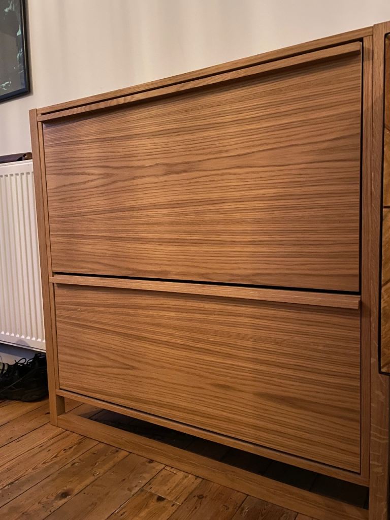 John Lewis Oak Shoe Storage Cabinet 