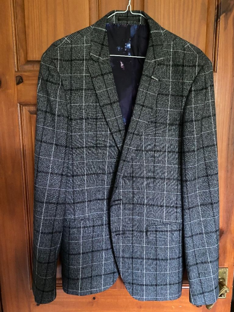 Remus Uomo Slim Fit Grey Check Jacket – Good Condition