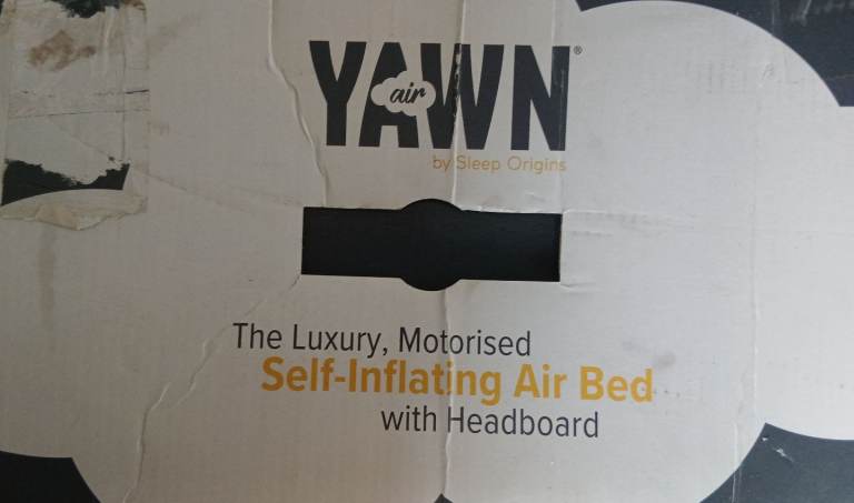 Yawn self inflating air bed with headboard 