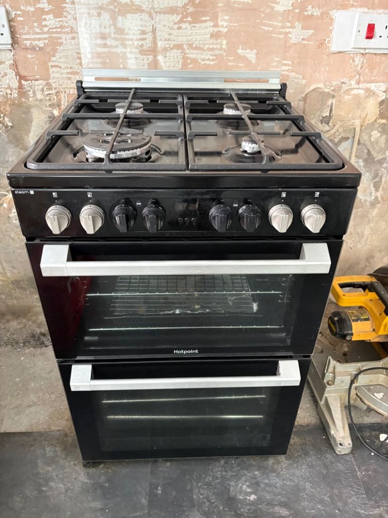 Hotpoint 60cm Dual Fuel Double Oven Cooker (Black) - HDM67G8CCB/UK