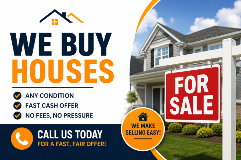 WE BUY HOUSES – FAST & HASSLE-FREE!