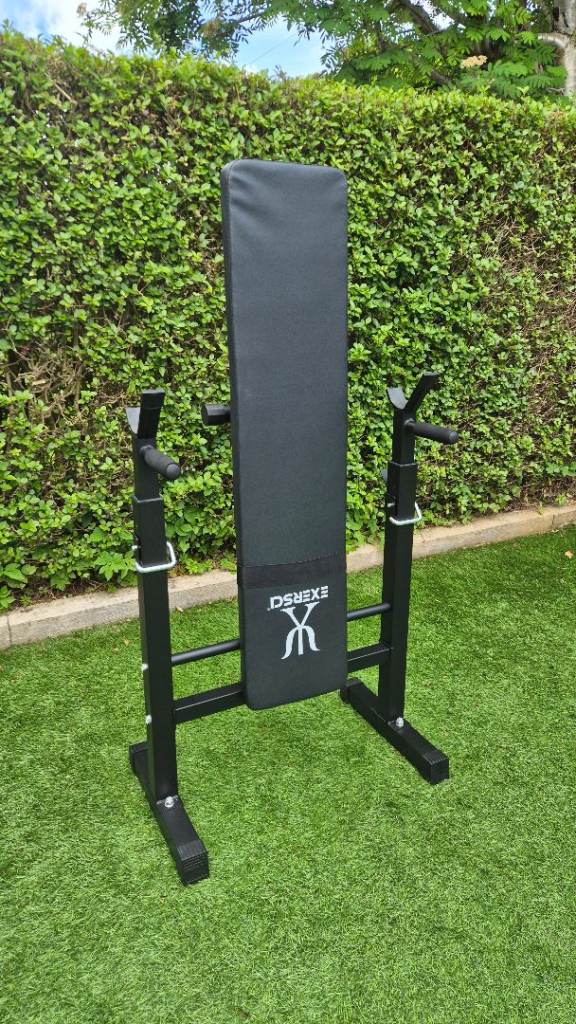 Foldable Bench with Rack and Dip Bars