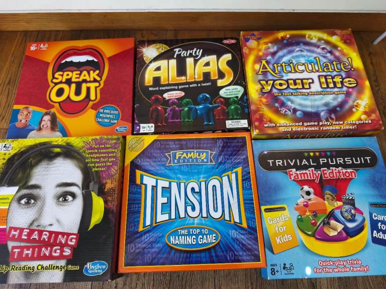 Six Board Games Bundle - Family Fun, Good Condition