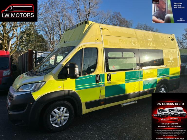 FIAT DUCATO 2.3 MULTIJET EXLWB EXHIGH ROOF AMBULANCE 2018 18 REG