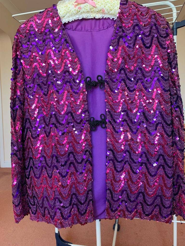 Sequined Purple Jacket with Pink Accents – 10/12