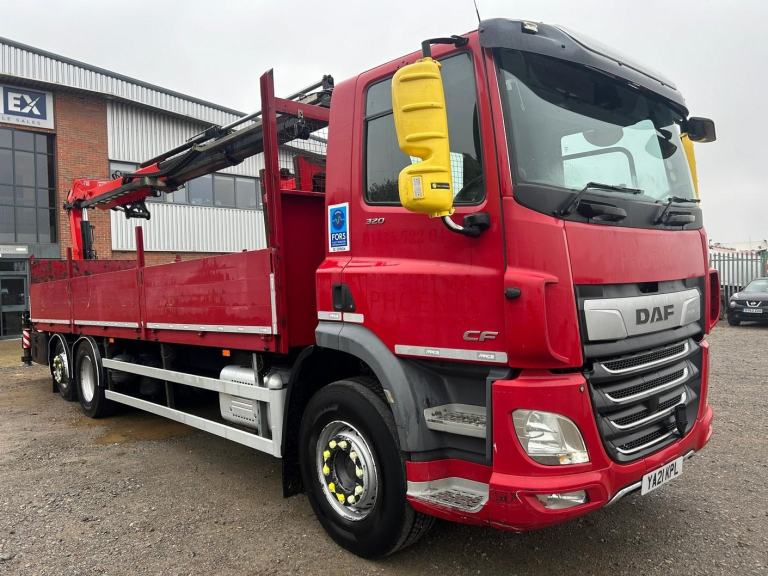 DAF FAN CF320 26 TONNE 6X2 DROPSIDE CRANE 2021 – YA21 KPL