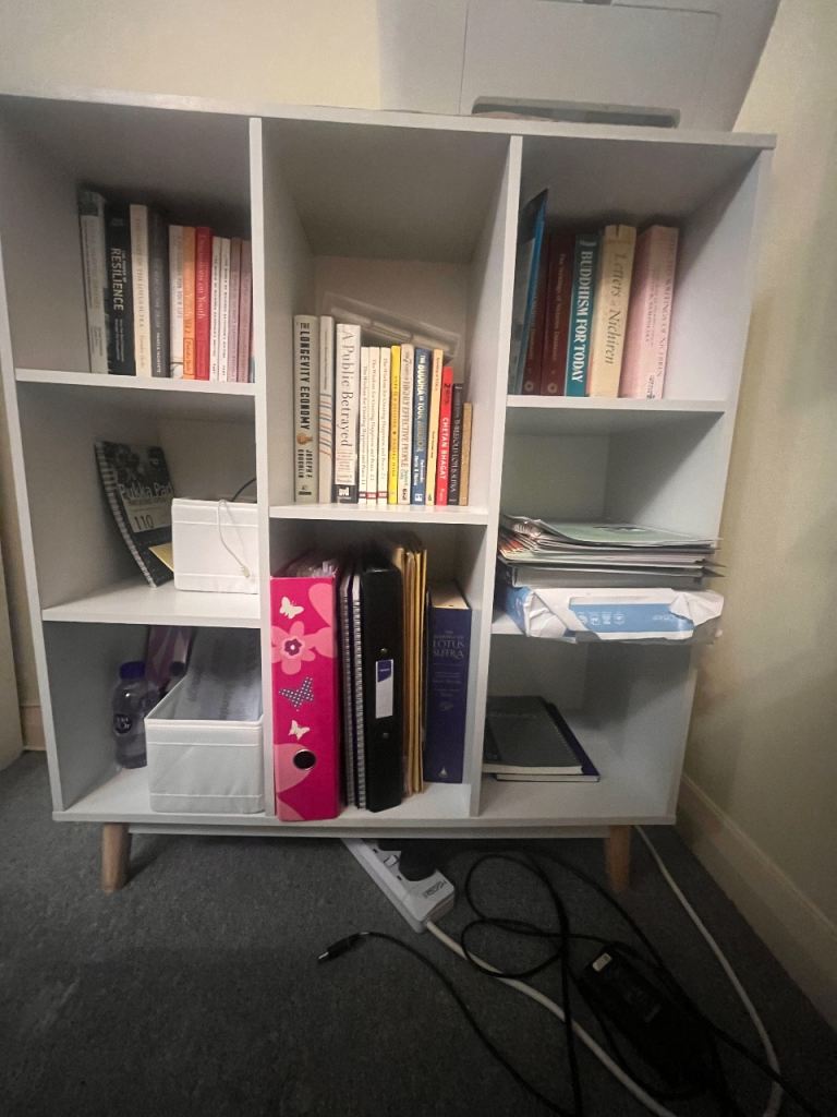 Homfa Bookcase Cube Storage Cabinet White 80*29*93 cms 