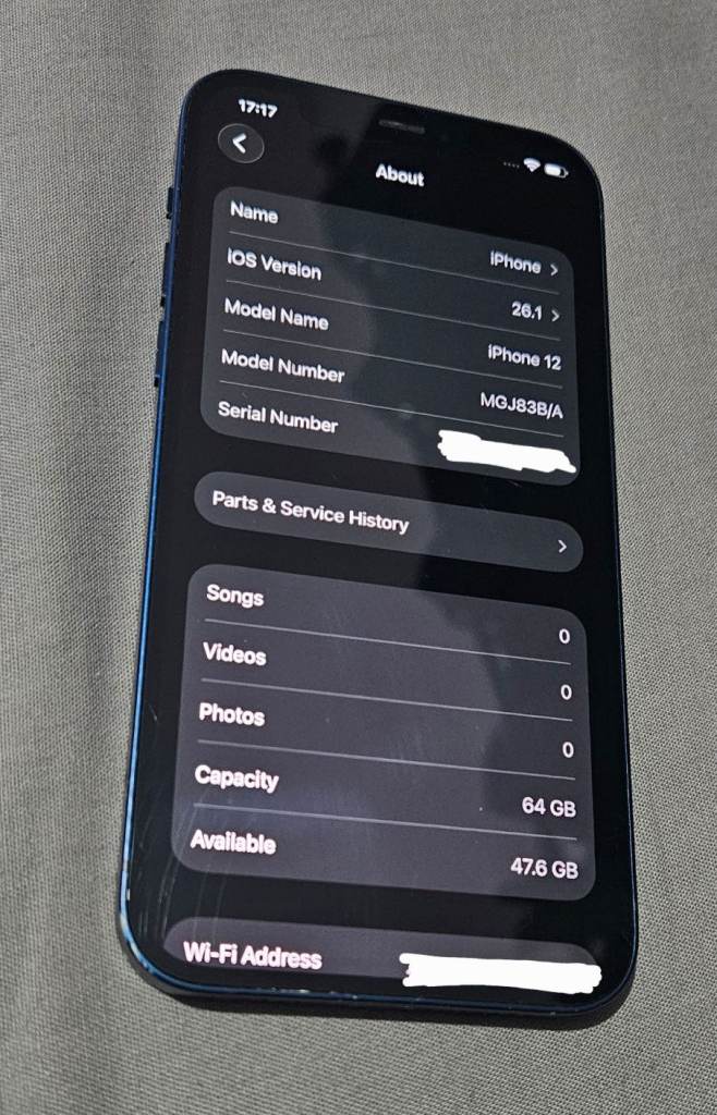 IPHONE 12 64GB LATEST IOS 26.1 > BLUE