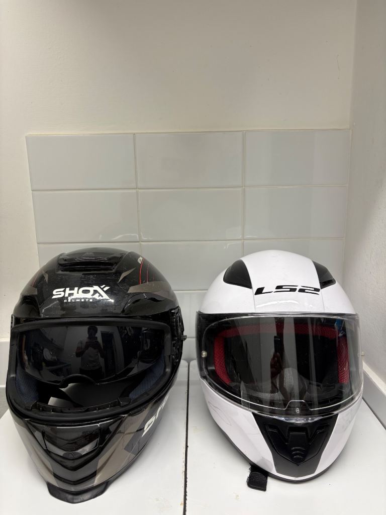 2 Motorcycle Helmets – £50 for Both! Great Deal 🔥