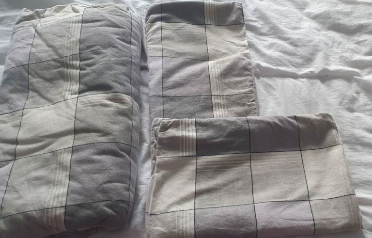 Brushed cotton double duvet cover 