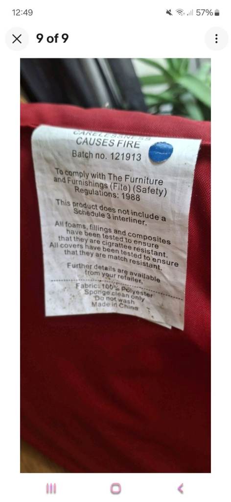 WATERPROOF Chair Cushion Seat Pads OUTDOOR Tie On Garden Patio Set Of 4