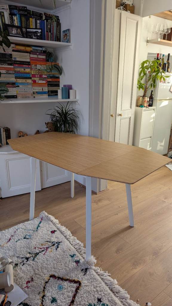 image for IKEA PS 2012 drop leaf table bamboo/white