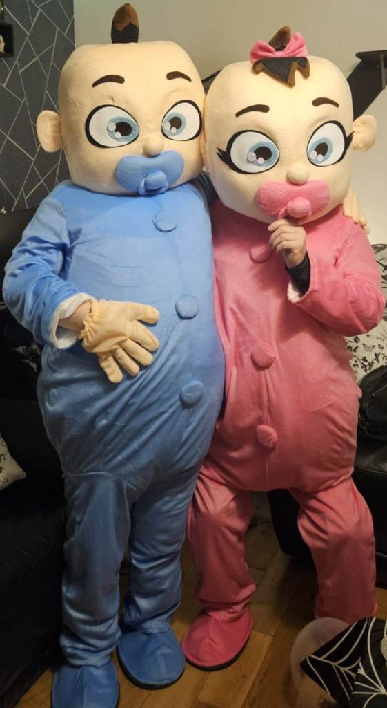 Two adult mascot costumes 