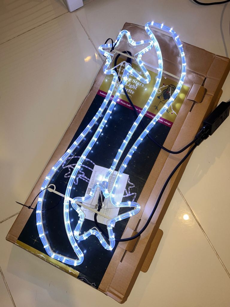 LED Flashing shooting star rope light