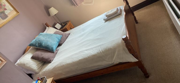 Wooden Double Bed Frame – Good Condition