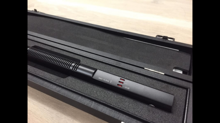 Sennheiser MHK70 with RODE mount, Whildshield and rod