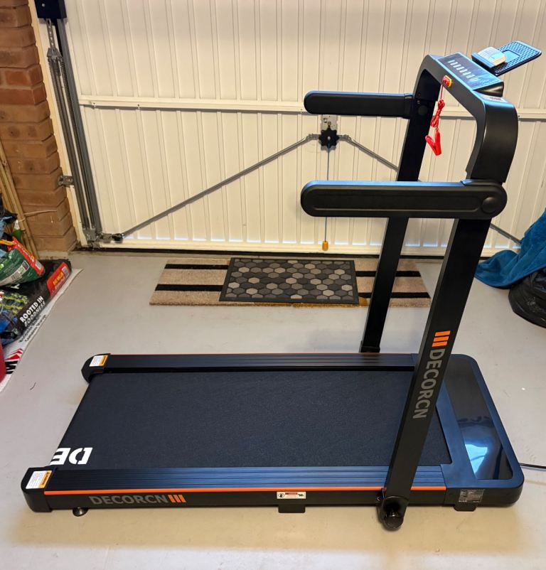 DECORCN 2.5 HP Folding Treadmill with 12KM/H, with Bluetooth , Remote Control 