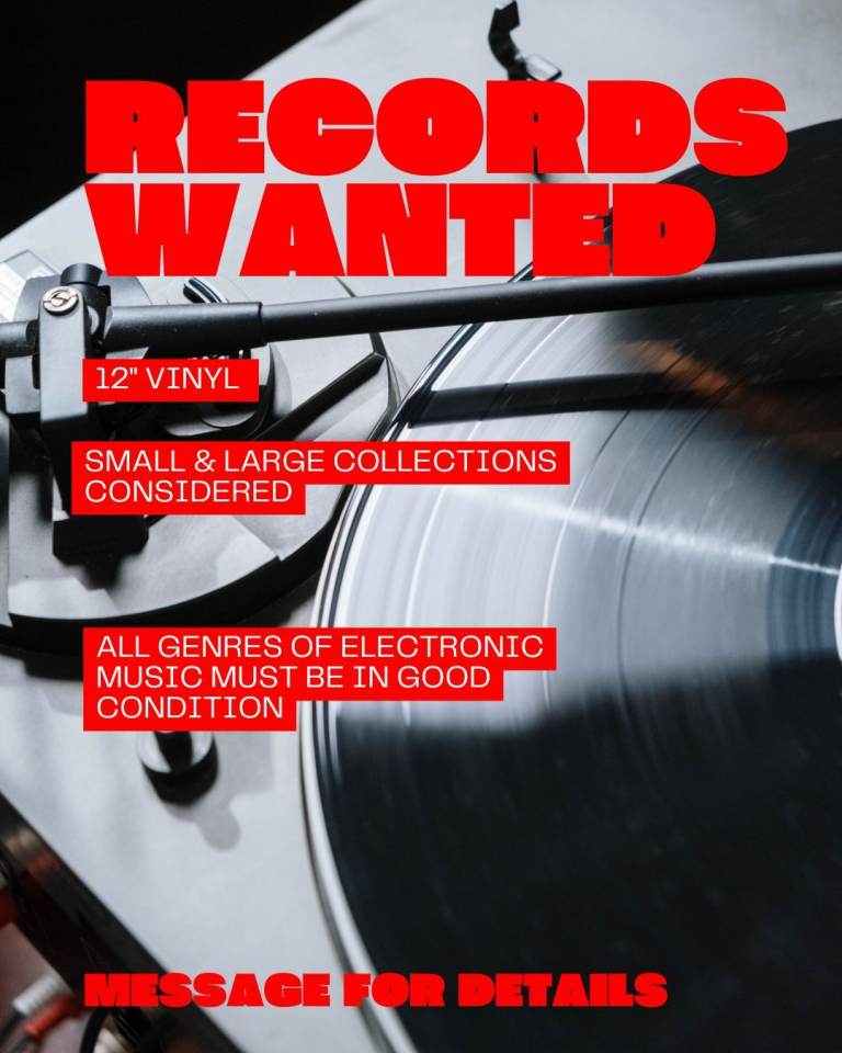 Wanted 12" Vinyl Records Large or small collections of electronic music 