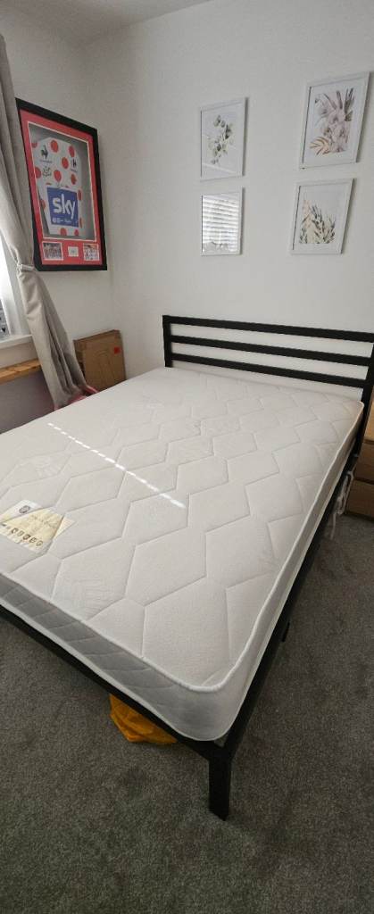 King size bed frame and mattress