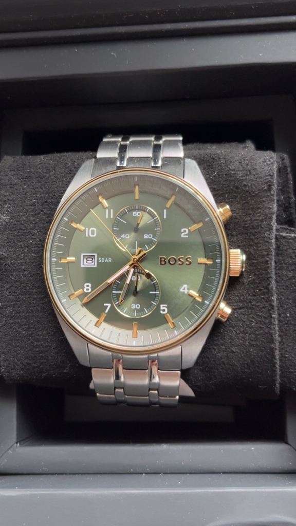 Genuine Hugo boss green dial watch 