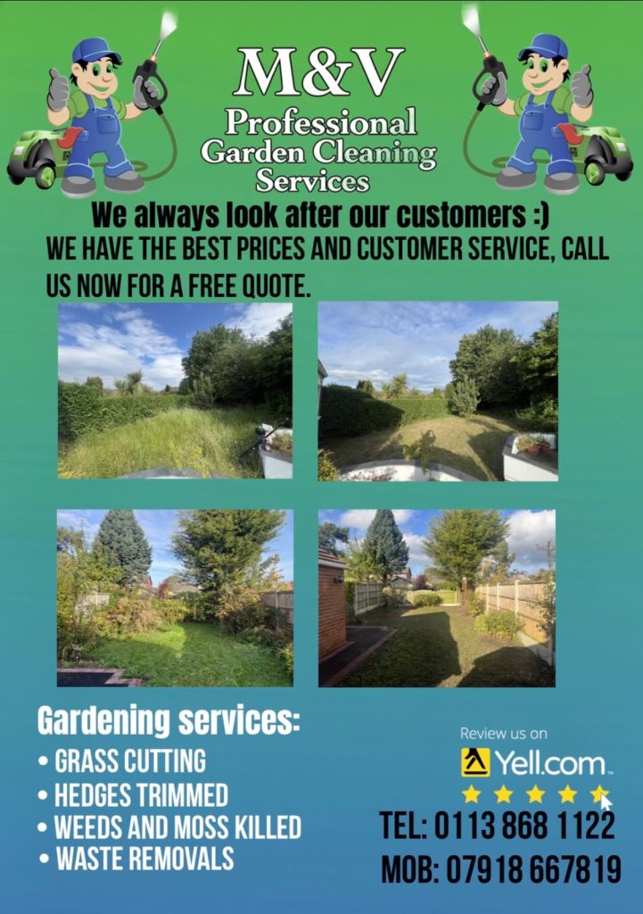 M&V professional garden cleaning services 