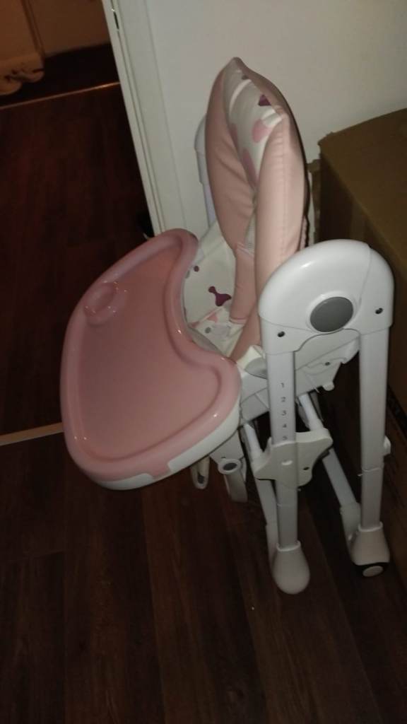 Pink highchair 