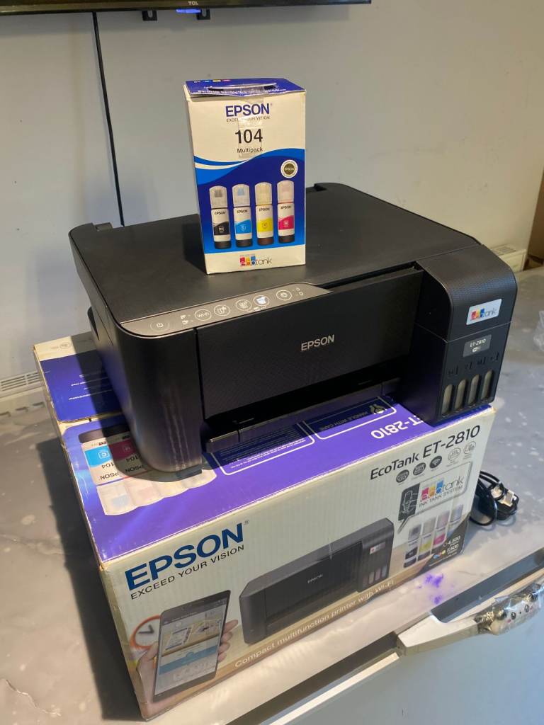 Epson EcoTank ET-2810 Colour Inkjet Standard Printer - Black (RRP: £170)