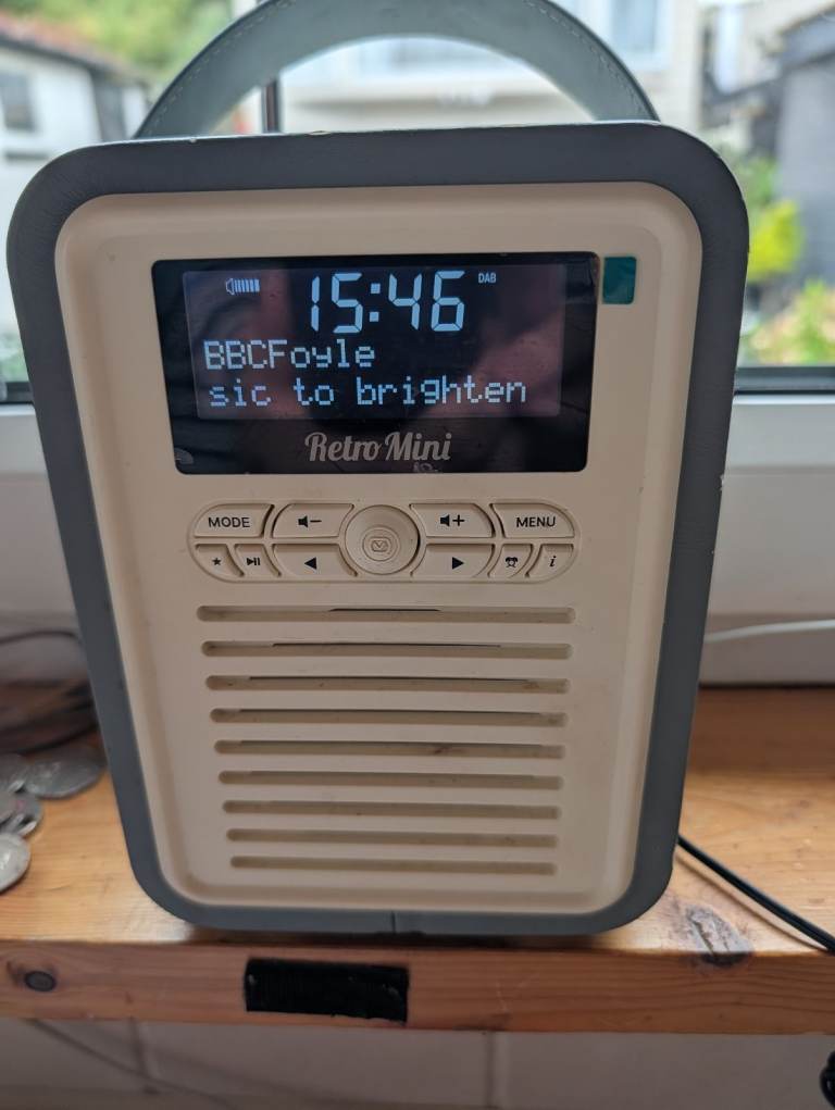 VQ Retro Mini DAB/FM Radio Bluetooth - Teal Grey