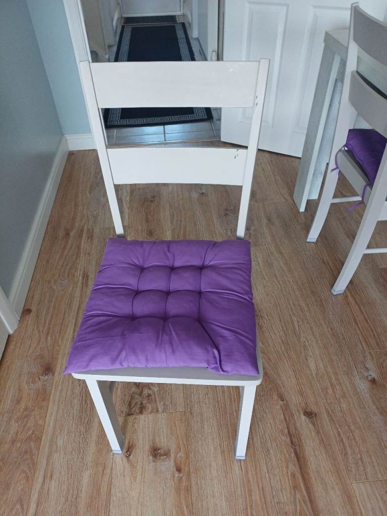 Large grey dining table and chairs