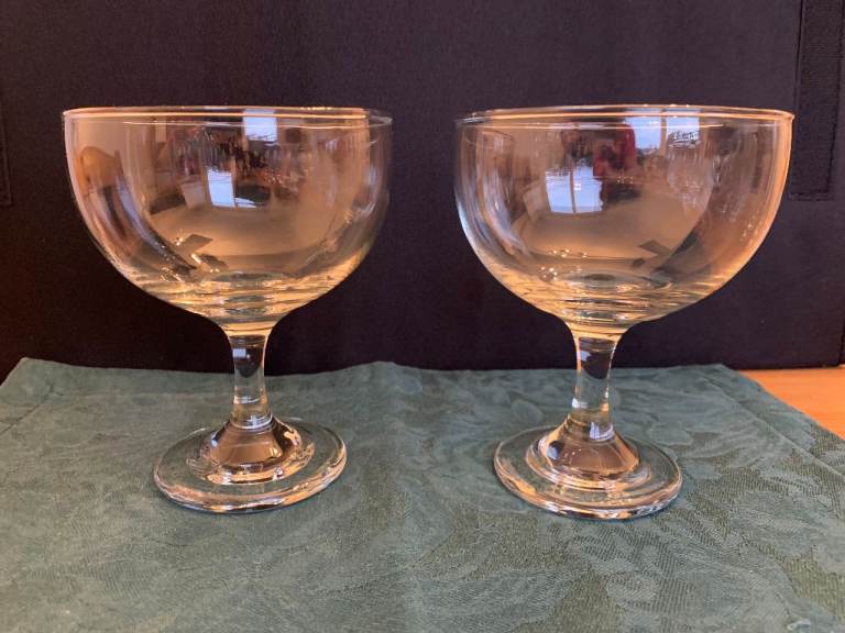 image for 2 large bowl Coupe glasses