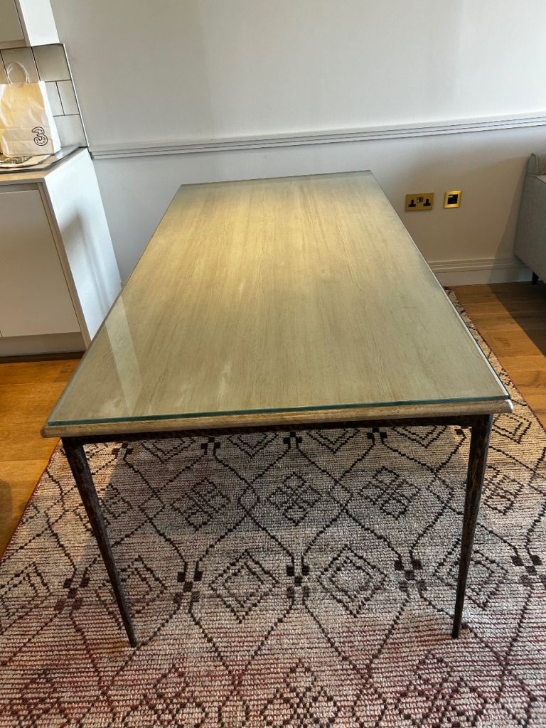 Dining Table with Glass Top –bought for 1,700