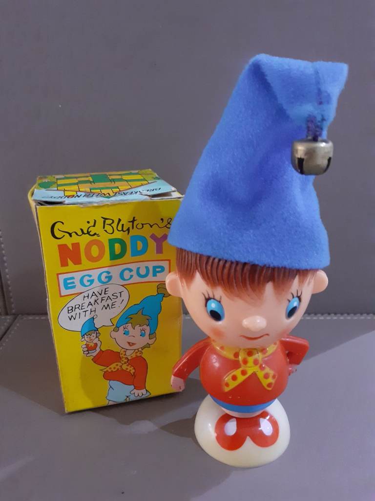 Noddy and Policeman Toy Town /Enid Blyton Character Egg Cups with original box