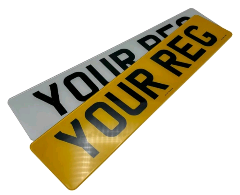 Standard printed 2d car number plates