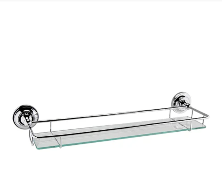 Chrome and Glass Shower Shelf – As New