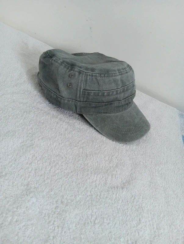 Brand New Grey 80% Cotton Cadet Cap – Unisex Military Style Combat Hat – Vintage Washed Army Cap
