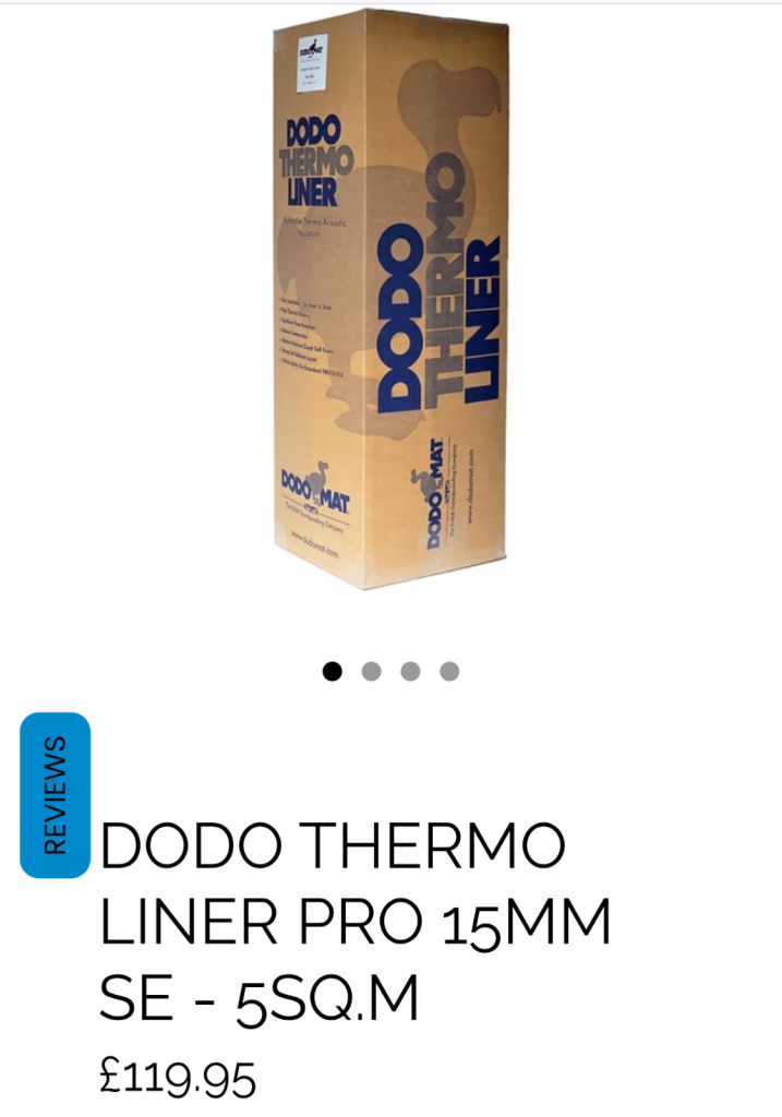 Dodo thermo liner pro 15mm x 3m
