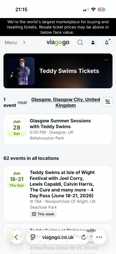VIP teddy swims tickets