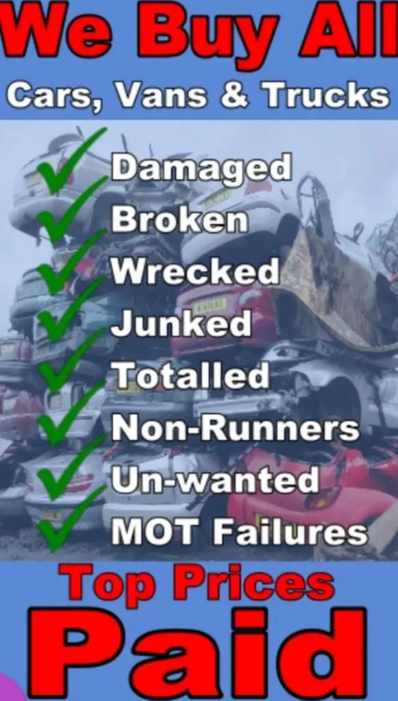 Scrap car's and vans wanted 