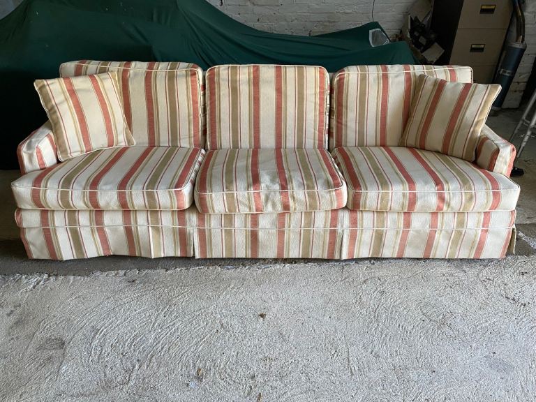 High quality, teak-framed x4 seater sofa - free to a good home