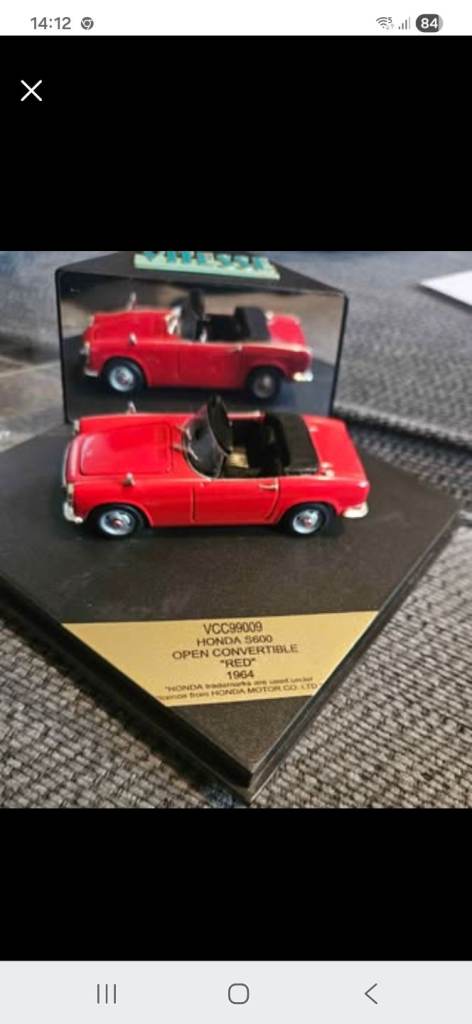 Honda S600 Convertible 1964 1:43rd Scale