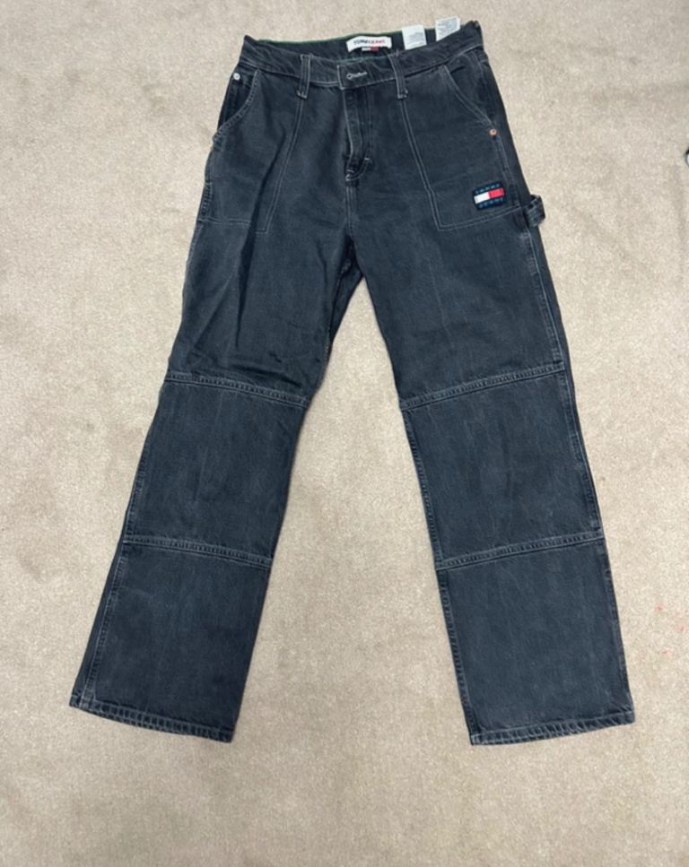 Tommy Jeans BETSY Mid Rise Loose Black Denim Jeans W26