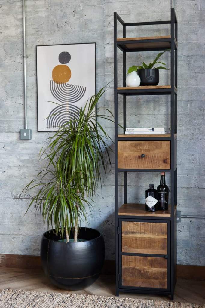 Vincent and Barn Narrow Bookshelf Unit