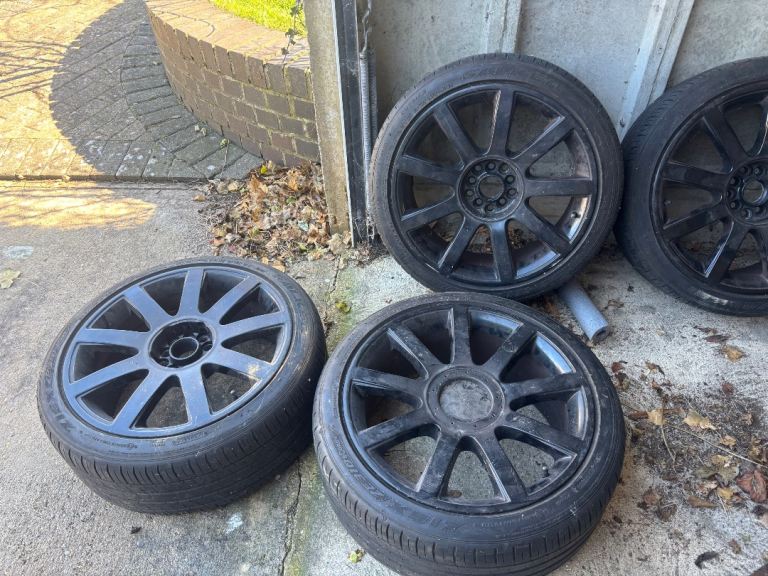 VW T4 spare tyres with black alloys